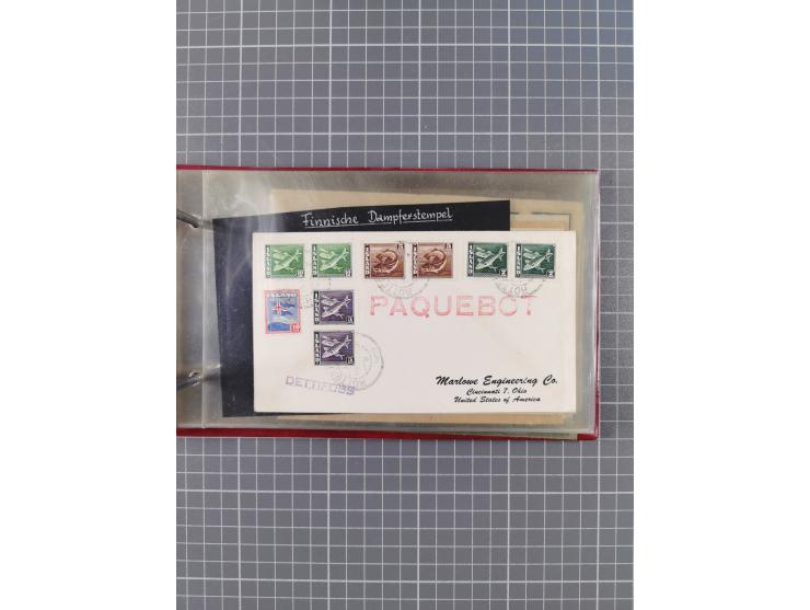 1872/1972, kleine Sammlung “Anlandestempel” inkl. Ausland mit 33 Briefen und Ganzsachen sowie einige lose Marken und Briefstü