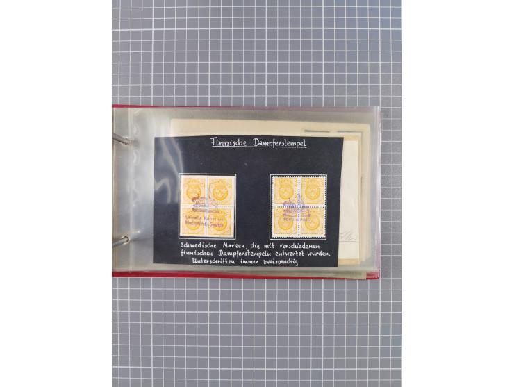 1872/1972, kleine Sammlung “Anlandestempel” inkl. Ausland mit 33 Briefen und Ganzsachen sowie einige lose Marken und Briefstü