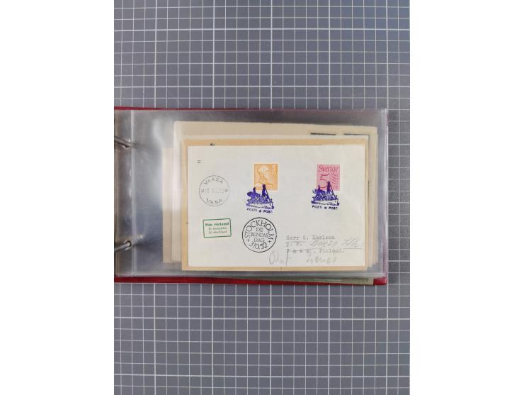 1872/1972, kleine Sammlung “Anlandestempel” inkl. Ausland mit 33 Briefen und Ganzsachen sowie einige lose Marken und Briefstü