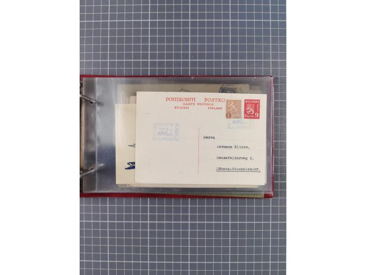 1872/1972, kleine Sammlung “Anlandestempel” inkl. Ausland mit 33 Briefen und Ganzsachen sowie einige lose Marken und Briefstü