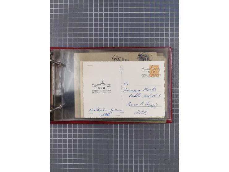 1872/1972, kleine Sammlung “Anlandestempel” inkl. Ausland mit 33 Briefen und Ganzsachen sowie einige lose Marken und Briefstü