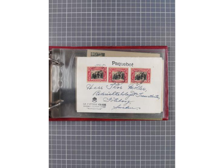 1872/1972, kleine Sammlung “Anlandestempel” inkl. Ausland mit 33 Briefen und Ganzsachen sowie einige lose Marken und Briefstü