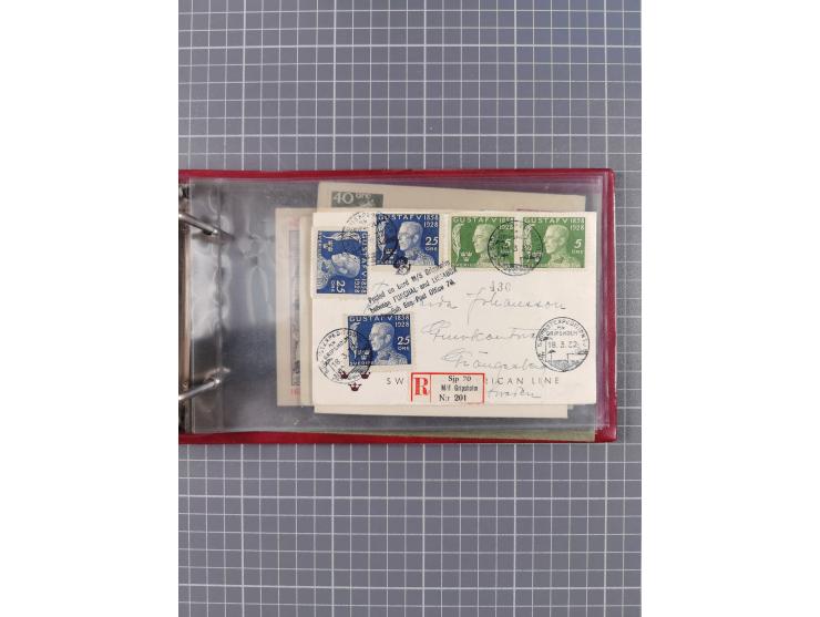 1872/1972, kleine Sammlung “Anlandestempel” inkl. Ausland mit 33 Briefen und Ganzsachen sowie einige lose Marken und Briefstü