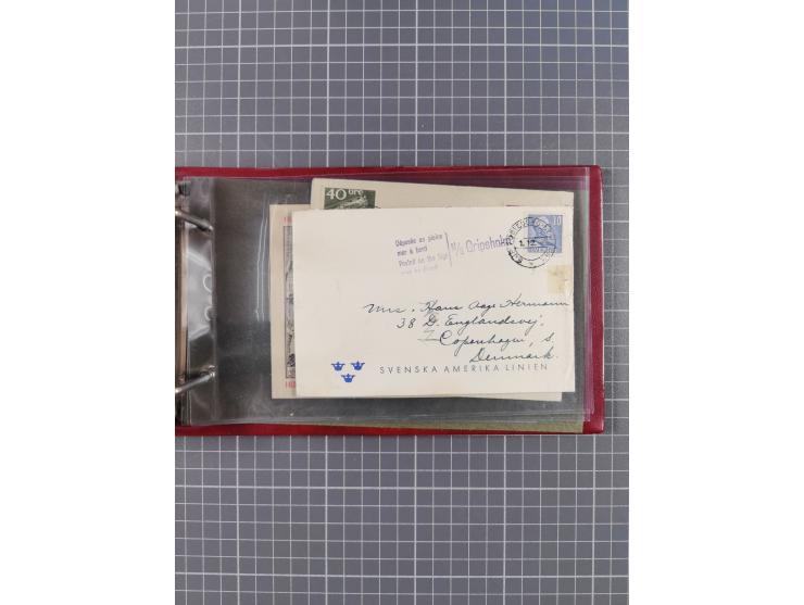 1872/1972, kleine Sammlung “Anlandestempel” inkl. Ausland mit 33 Briefen und Ganzsachen sowie einige lose Marken und Briefstü