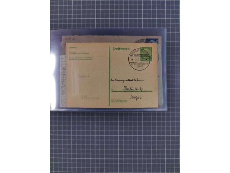 1927/39, interessante Sammlung “Norddeutscher Lloyd - Sonderreisen” mit ca. 100 Briefen, Karten und GSK, dabei Mittelmehrfahr