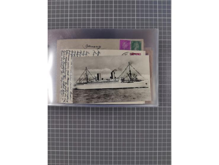 1927/39, interessante Sammlung “Norddeutscher Lloyd - Sonderreisen” mit ca. 100 Briefen, Karten und GSK, dabei Mittelmehrfahr