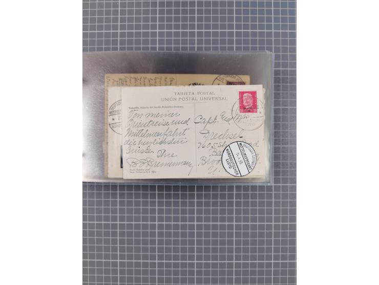 1927/39, interessante Sammlung “Norddeutscher Lloyd - Sonderreisen” mit ca. 100 Briefen, Karten und GSK, dabei Mittelmehrfahr
