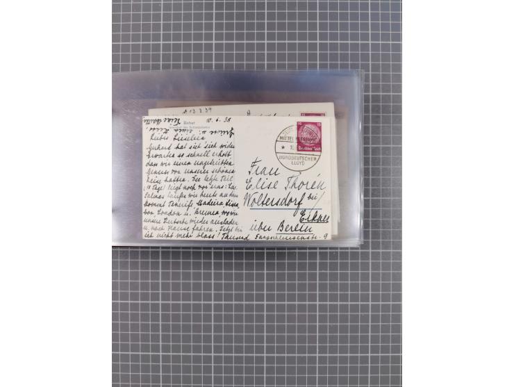 1927/39, interessante Sammlung “Norddeutscher Lloyd - Sonderreisen” mit ca. 100 Briefen, Karten und GSK, dabei Mittelmehrfahr