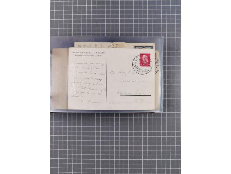 1927/39, interessante Sammlung “Norddeutscher Lloyd - Sonderreisen” mit ca. 100 Briefen, Karten und GSK, dabei Mittelmehrfahr