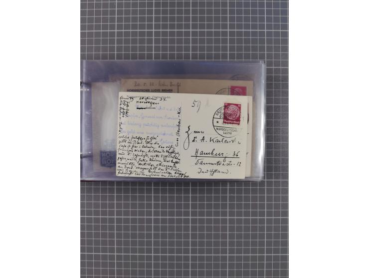 1927/39, interessante Sammlung “Norddeutscher Lloyd - Sonderreisen” mit ca. 100 Briefen, Karten und GSK, dabei Mittelmehrfahr