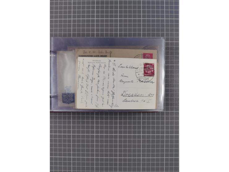 1927/39, interessante Sammlung “Norddeutscher Lloyd - Sonderreisen” mit ca. 100 Briefen, Karten und GSK, dabei Mittelmehrfahr