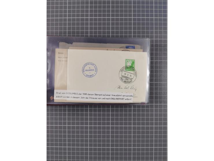 1927/39, interessante Sammlung “Norddeutscher Lloyd - Sonderreisen” mit ca. 100 Briefen, Karten und GSK, dabei Mittelmehrfahr