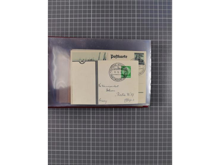 1927/39, interessante Sammlung “Norddeutscher Lloyd - Sonderreisen” mit ca. 100 Briefen, Karten und GSK, dabei Mittelmehrfahr