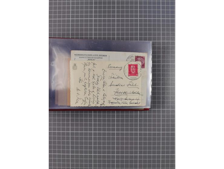 1927/39, interessante Sammlung “Norddeutscher Lloyd - Sonderreisen” mit ca. 100 Briefen, Karten und GSK, dabei Mittelmehrfahr