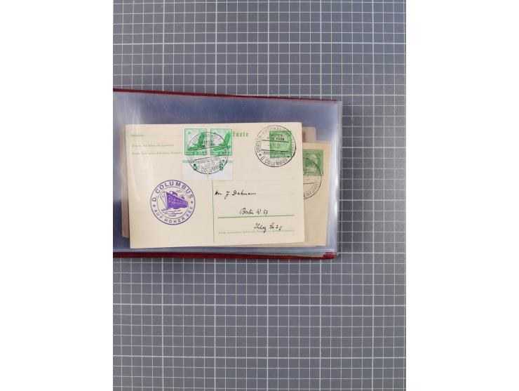 1927/39, interessante Sammlung “Norddeutscher Lloyd - Sonderreisen” mit ca. 100 Briefen, Karten und GSK, dabei Mittelmehrfahr