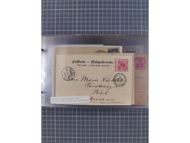 1897/1934, Sammlung “DSP LINIE BREMEN-LA PLATA” mit ca. 135 Briefen, Karten und GSK mit diversen Unterscheidungs-Buchstaben, 