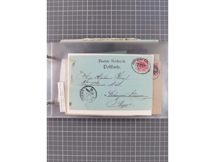 1897/1934, Sammlung “DSP LINIE BREMEN-LA PLATA” mit ca. 135 Briefen, Karten und GSK mit diversen Unterscheidungs-Buchstaben, 