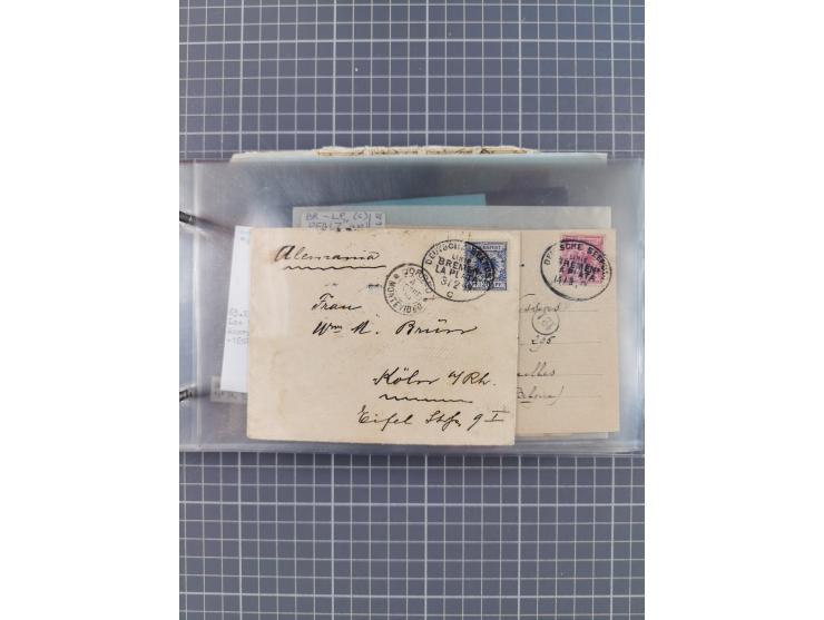 1897/1934, Sammlung “DSP LINIE BREMEN-LA PLATA” mit ca. 135 Briefen, Karten und GSK mit diversen Unterscheidungs-Buchstaben, 
