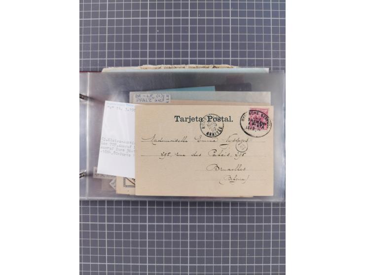 1897/1934, Sammlung “DSP LINIE BREMEN-LA PLATA” mit ca. 135 Briefen, Karten und GSK mit diversen Unterscheidungs-Buchstaben, 