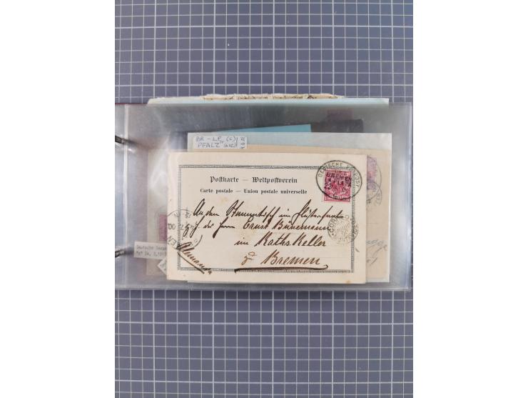 1897/1934, Sammlung “DSP LINIE BREMEN-LA PLATA” mit ca. 135 Briefen, Karten und GSK mit diversen Unterscheidungs-Buchstaben, 