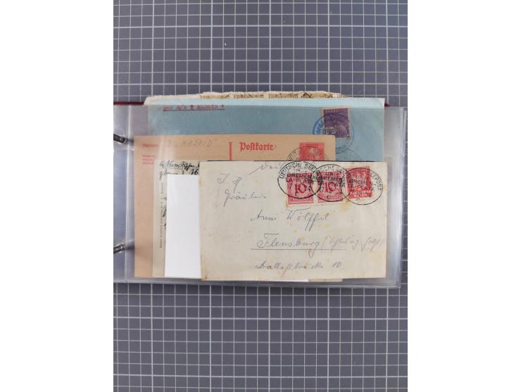 1897/1934, Sammlung “DSP LINIE BREMEN-LA PLATA” mit ca. 135 Briefen, Karten und GSK mit diversen Unterscheidungs-Buchstaben, 