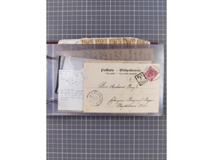 1897/1934, Sammlung “DSP LINIE BREMEN-LA PLATA” mit ca. 135 Briefen, Karten und GSK mit diversen Unterscheidungs-Buchstaben, 