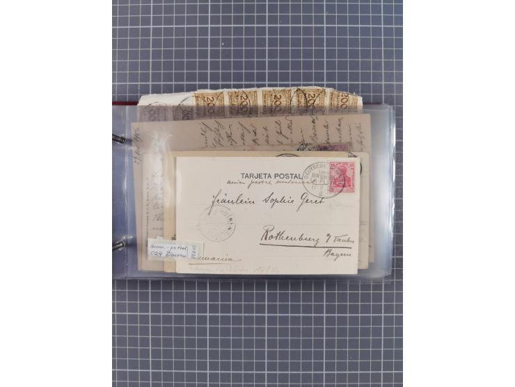 1897/1934, Sammlung “DSP LINIE BREMEN-LA PLATA” mit ca. 135 Briefen, Karten und GSK mit diversen Unterscheidungs-Buchstaben, 