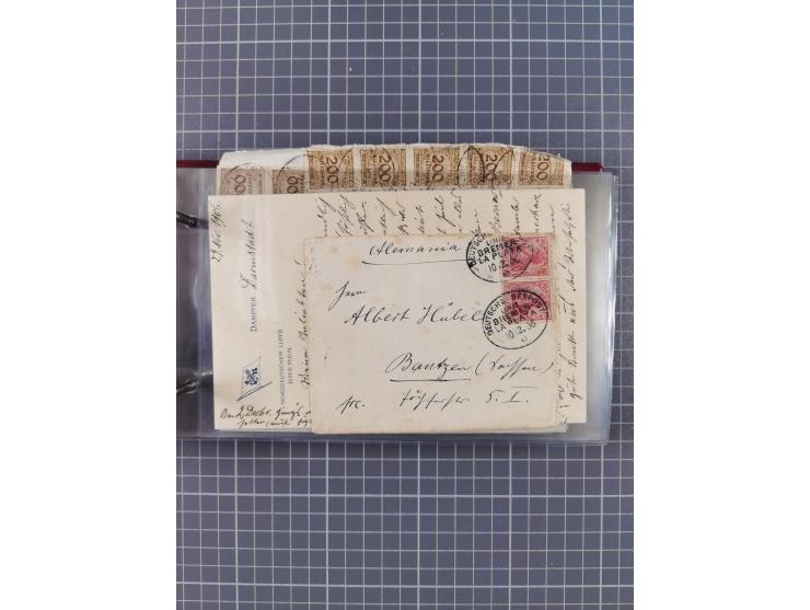 1897/1934, Sammlung “DSP LINIE BREMEN-LA PLATA” mit ca. 135 Briefen, Karten und GSK mit diversen Unterscheidungs-Buchstaben, 