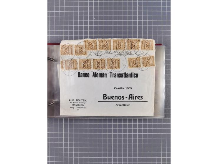 1897/1934, Sammlung “DSP LINIE BREMEN-LA PLATA” mit ca. 135 Briefen, Karten und GSK mit diversen Unterscheidungs-Buchstaben, 