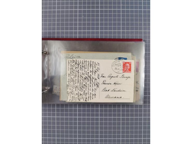 1897/1934, Sammlung “DSP LINIE BREMEN-LA PLATA” mit ca. 135 Briefen, Karten und GSK mit diversen Unterscheidungs-Buchstaben, 