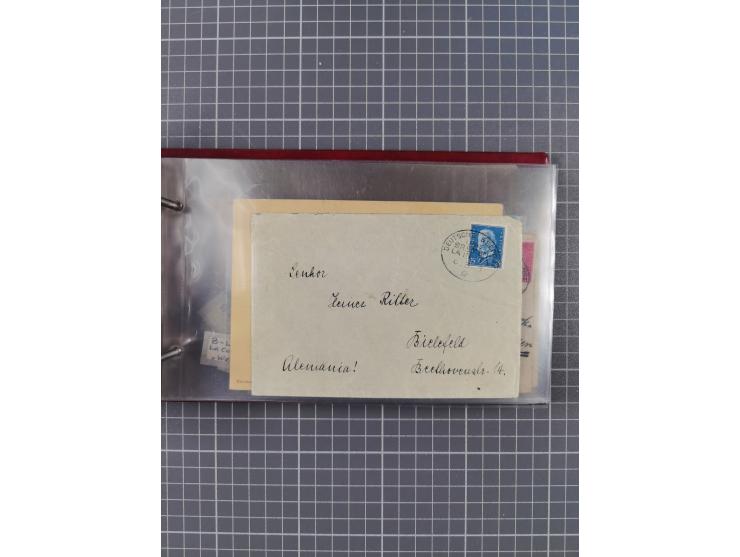 1897/1934, Sammlung “DSP LINIE BREMEN-LA PLATA” mit ca. 135 Briefen, Karten und GSK mit diversen Unterscheidungs-Buchstaben, 