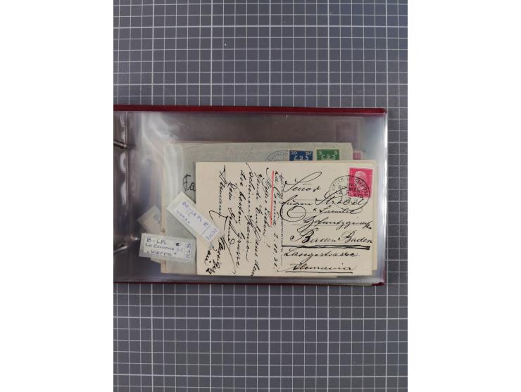 1897/1934, Sammlung “DSP LINIE BREMEN-LA PLATA” mit ca. 135 Briefen, Karten und GSK mit diversen Unterscheidungs-Buchstaben, 