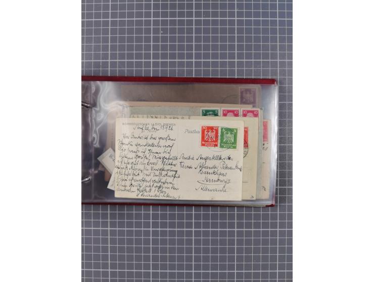 1897/1934, Sammlung “DSP LINIE BREMEN-LA PLATA” mit ca. 135 Briefen, Karten und GSK mit diversen Unterscheidungs-Buchstaben, 