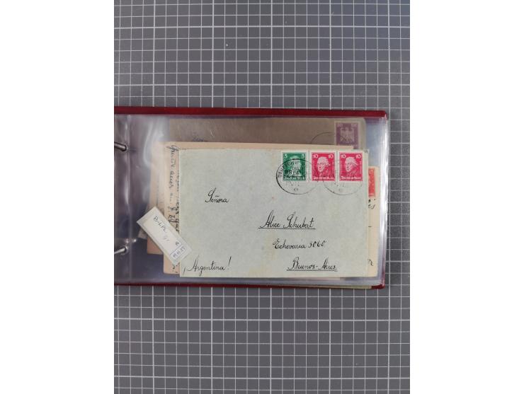 1897/1934, Sammlung “DSP LINIE BREMEN-LA PLATA” mit ca. 135 Briefen, Karten und GSK mit diversen Unterscheidungs-Buchstaben, 