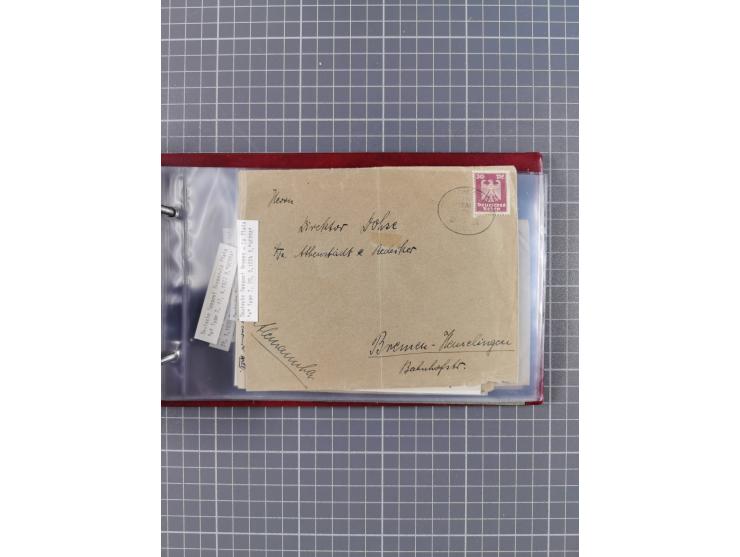 1897/1934, Sammlung “DSP LINIE BREMEN-LA PLATA” mit ca. 135 Briefen, Karten und GSK mit diversen Unterscheidungs-Buchstaben, 