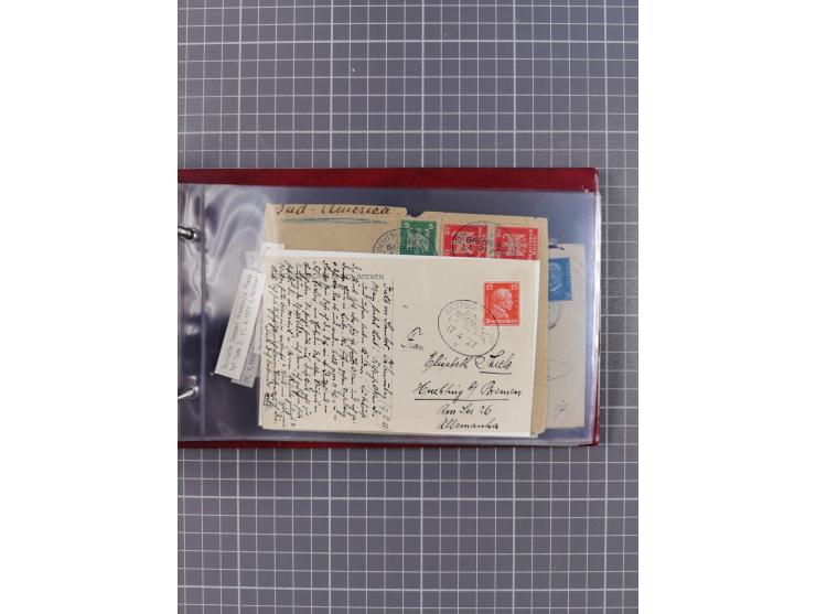 1897/1934, Sammlung “DSP LINIE BREMEN-LA PLATA” mit ca. 135 Briefen, Karten und GSK mit diversen Unterscheidungs-Buchstaben, 