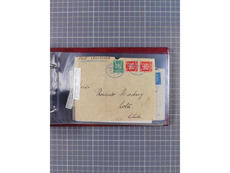 1897/1934, Sammlung “DSP LINIE BREMEN-LA PLATA” mit ca. 135 Briefen, Karten und GSK mit diversen Unterscheidungs-Buchstaben, 