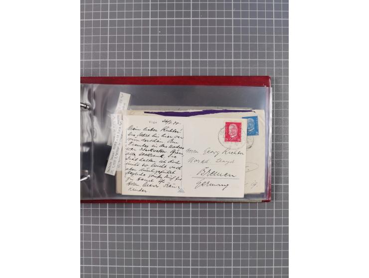 1897/1934, Sammlung “DSP LINIE BREMEN-LA PLATA” mit ca. 135 Briefen, Karten und GSK mit diversen Unterscheidungs-Buchstaben, 