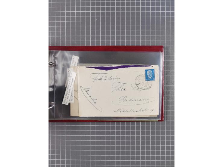 1897/1934, Sammlung “DSP LINIE BREMEN-LA PLATA” mit ca. 135 Briefen, Karten und GSK mit diversen Unterscheidungs-Buchstaben, 