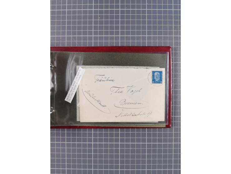 1897/1934, Sammlung “DSP LINIE BREMEN-LA PLATA” mit ca. 135 Briefen, Karten und GSK mit diversen Unterscheidungs-Buchstaben, 