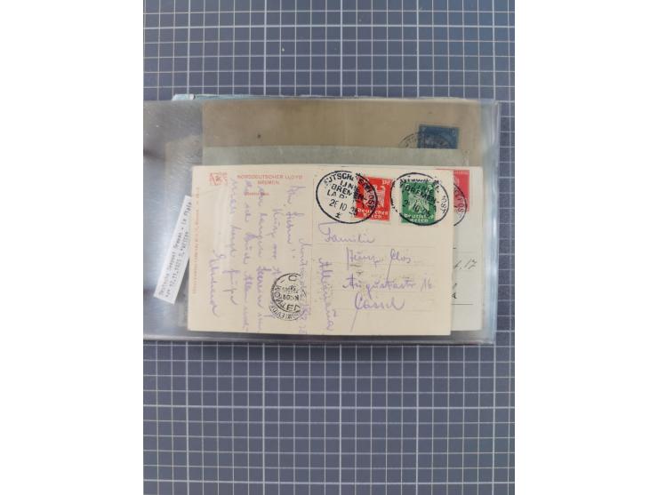 1897/1934, Sammlung “DSP LINIE BREMEN-LA PLATA” mit ca. 135 Briefen, Karten und GSK mit diversen Unterscheidungs-Buchstaben, 