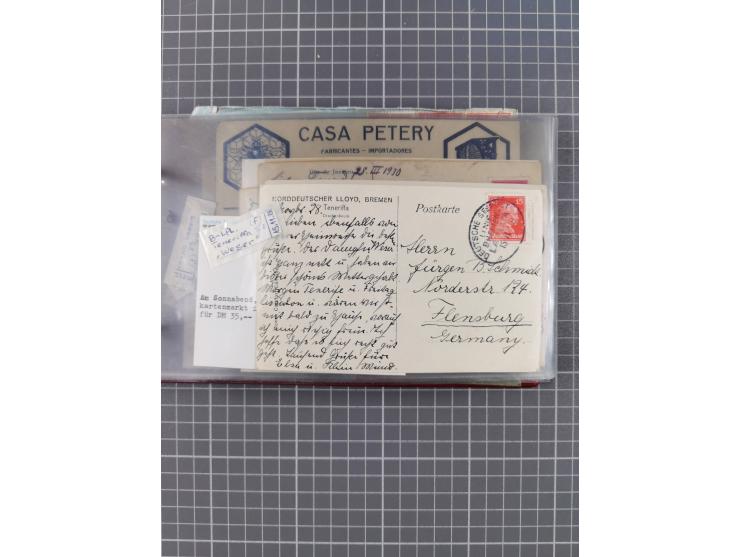 1897/1934, Sammlung “DSP LINIE BREMEN-LA PLATA” mit ca. 135 Briefen, Karten und GSK mit diversen Unterscheidungs-Buchstaben, 