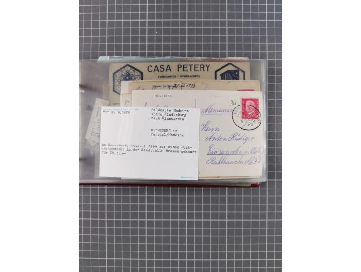 1897/1934, Sammlung “DSP LINIE BREMEN-LA PLATA” mit ca. 135 Briefen, Karten und GSK mit diversen Unterscheidungs-Buchstaben, 