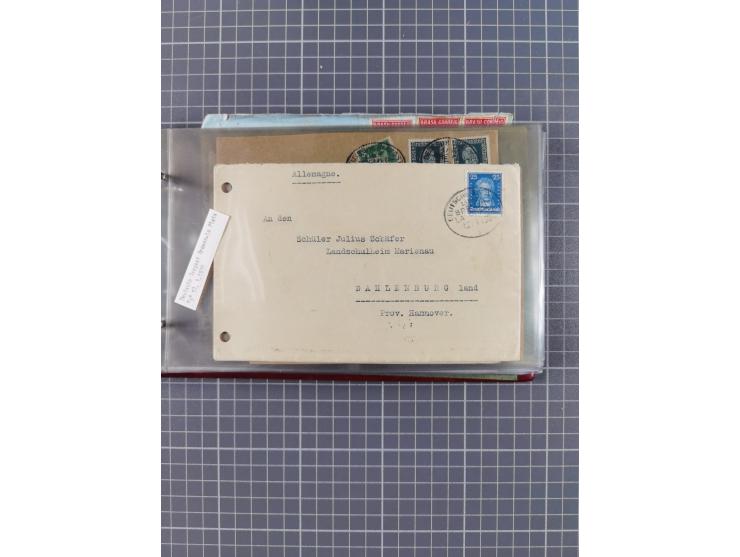 1897/1934, Sammlung “DSP LINIE BREMEN-LA PLATA” mit ca. 135 Briefen, Karten und GSK mit diversen Unterscheidungs-Buchstaben, 