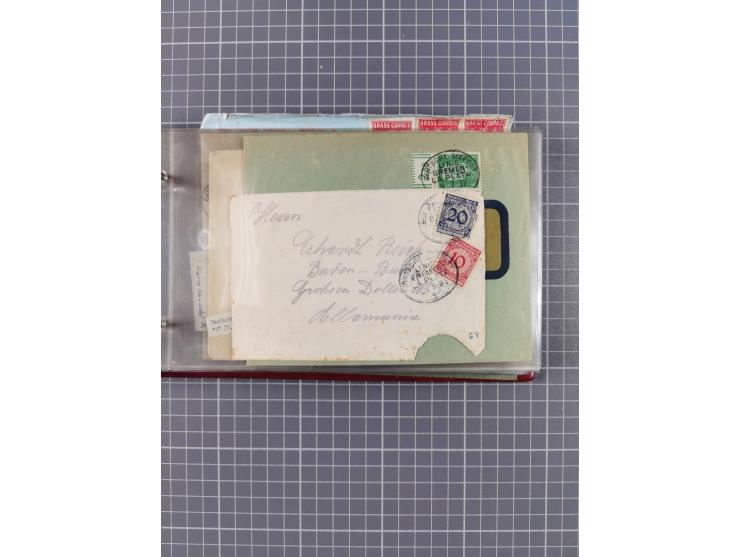 1897/1934, Sammlung “DSP LINIE BREMEN-LA PLATA” mit ca. 135 Briefen, Karten und GSK mit diversen Unterscheidungs-Buchstaben, 