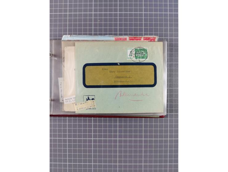 1897/1934, Sammlung “DSP LINIE BREMEN-LA PLATA” mit ca. 135 Briefen, Karten und GSK mit diversen Unterscheidungs-Buchstaben, 