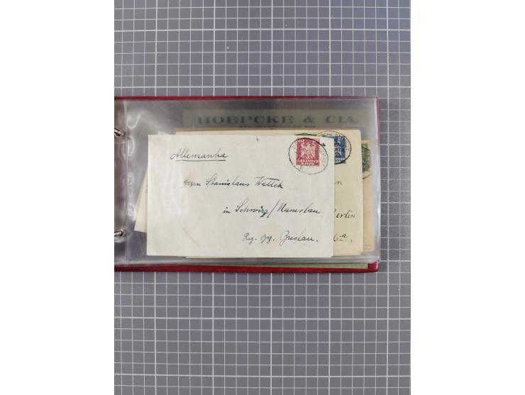 1897/1934, Sammlung “DSP LINIE BREMEN-LA PLATA” mit ca. 135 Briefen, Karten und GSK mit diversen Unterscheidungs-Buchstaben, 