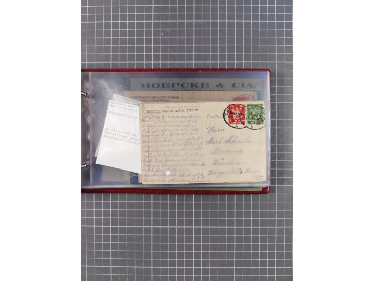 1897/1934, Sammlung “DSP LINIE BREMEN-LA PLATA” mit ca. 135 Briefen, Karten und GSK mit diversen Unterscheidungs-Buchstaben, 
