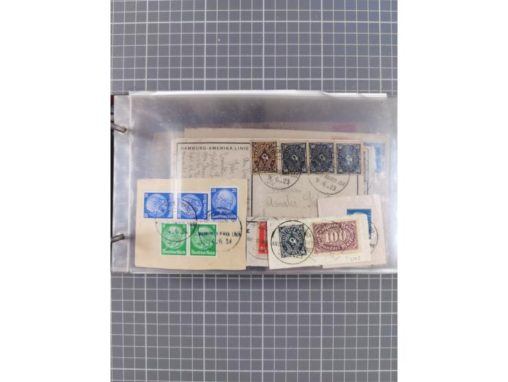 1923/35, Sammlung “DSP HAMBURG-AMERIKA-LINIE” (Segment-Stempel) mit ca. 35 Briefen, Karten und GSK, dabei drei Belege aus der