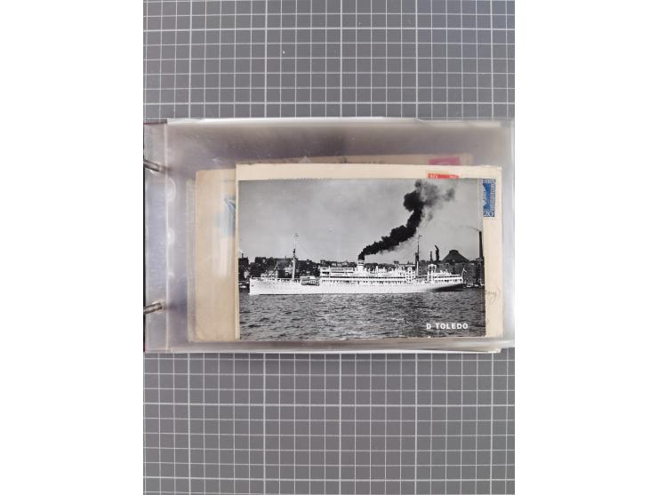 1923/35, Sammlung “DSP HAMBURG-AMERIKA-LINIE” (Segment-Stempel) mit ca. 35 Briefen, Karten und GSK, dabei drei Belege aus der